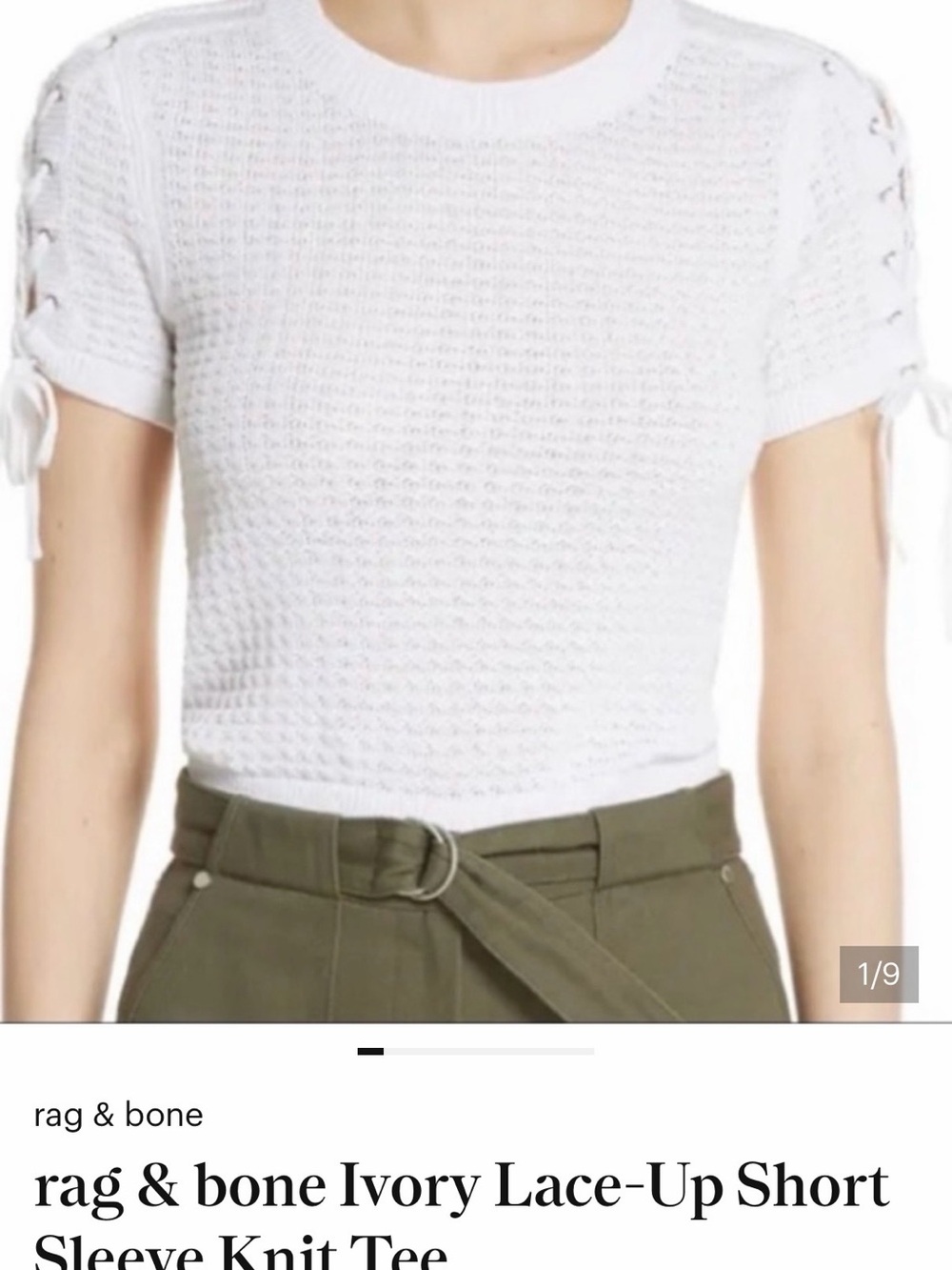 rag & bone White Crew Neck Sweater